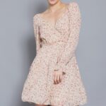 LONG SLEEVE TIERED FLOWY MINI DRESS