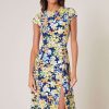 floral cut-out side slit midi dress canada