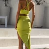 cut-out side slit dress to wear to a summer wedding