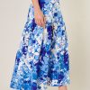 Floral flauncy midi skirt