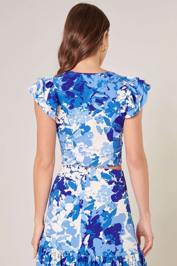 ruffle shoulder crop top canada