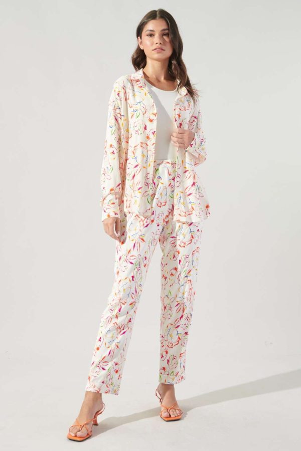 high waisted, tapered leg, pintuck detail trousers