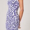 pattern side ruched bodycon mini dress