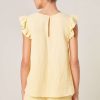 butter yellow short and blouse set spring summer