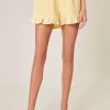 high waisted shorts with ruffle hem canada