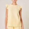 high waisted shorts with ruffle hem canada