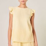 high waisted shorts with ruffle hem canada