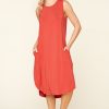 orange knit jersey midi dress