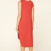 orange knit midi dress
