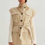 denim utility vest jacket