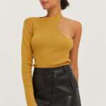 marigold cut out sweater top