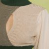 front slit sweater