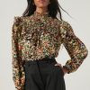 long sleeve floral top