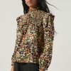 long sleeve floral top
