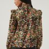 long sleeve floral top