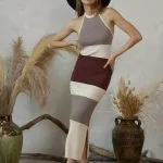 halter neck maxi dress