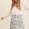 floral mini skirt