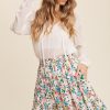 floral mini skirt