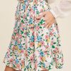 floral mini skirt