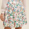 floral mini skirt