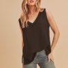 black gauze tank top