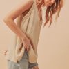 oatmeal sleeveless tank top