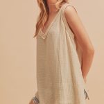 oatmeal sleeveless tank top