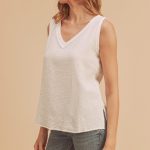 white gauze tank top
