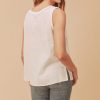 white gauze tank top