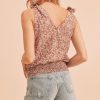Floral summer dressy tank top