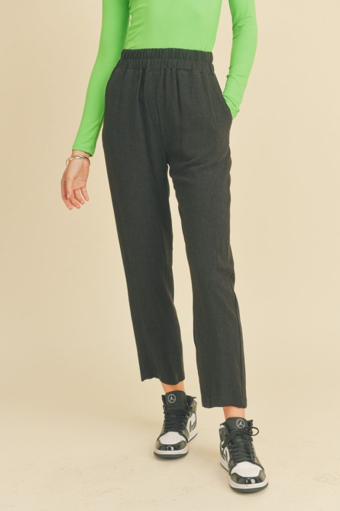 BLACK LINEN PANTS