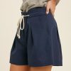 navy linen shorts