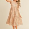 Floral button down midi dress