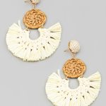 raffia summer earrings