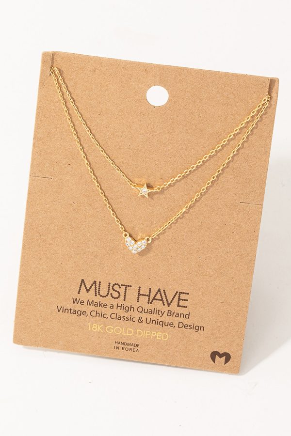 18k gold layered necklace