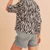 zebra pattern short sleeve shirt