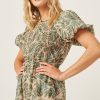Tropical leaf summer jumpsuit