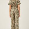 Tropical leaf summer jumpsuit
