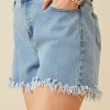 distressed denim short