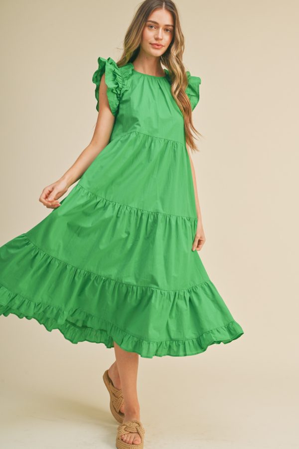 tiered summer midi dress