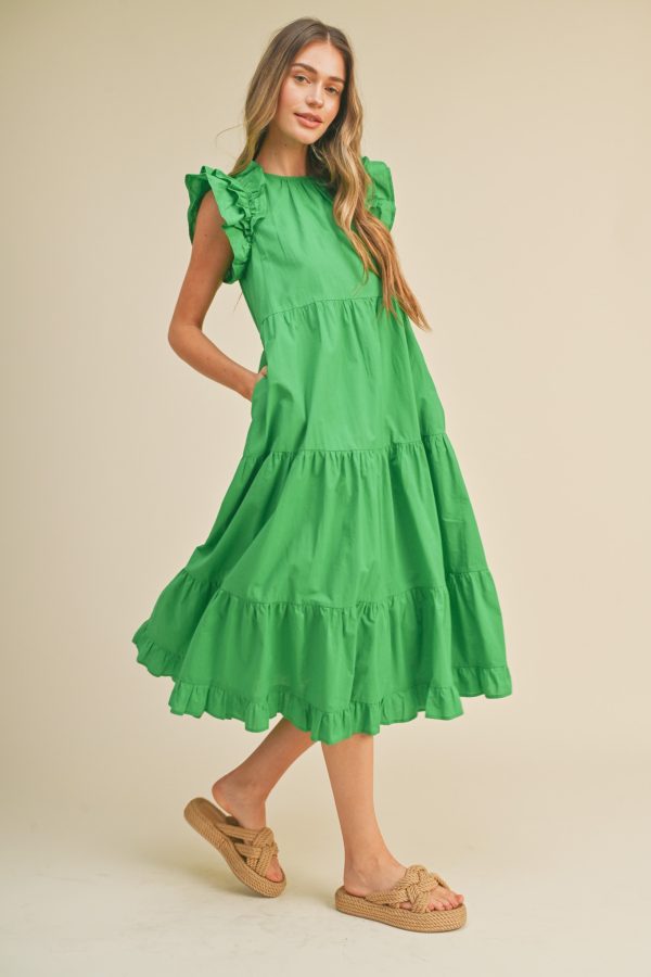 tiered summer midi dress