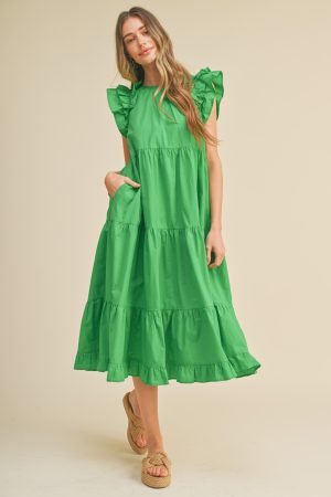 tiered summer midi dress