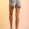 High waisted denim shorts