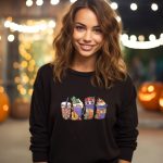 halloween graphic crewneck sweatshirt