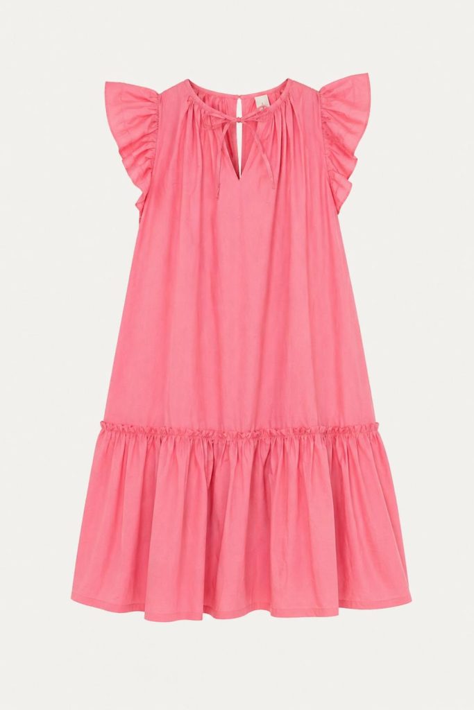 pink flutter mini dress canada boutique vancouver