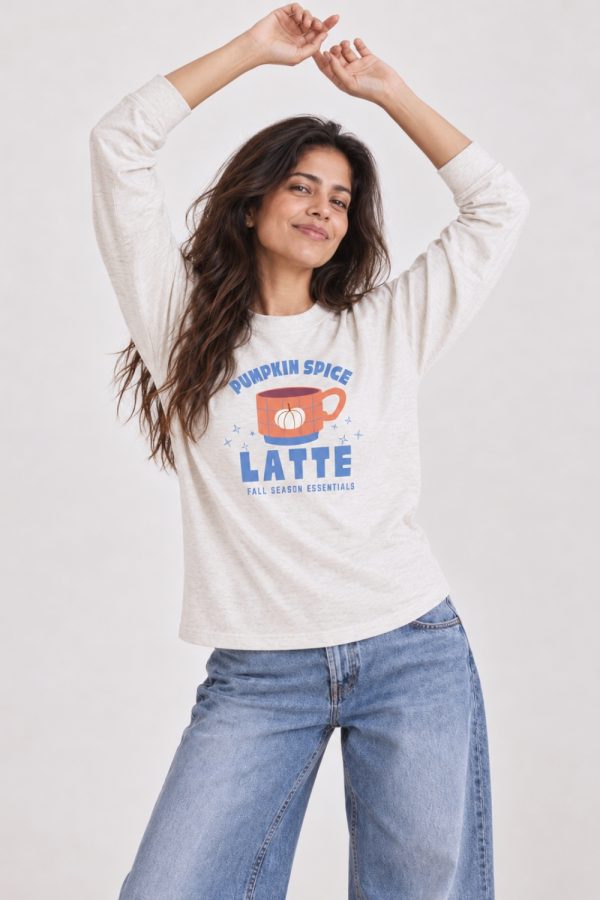 Fall Autumn Pumpkin Spice Latte long sleeve tee