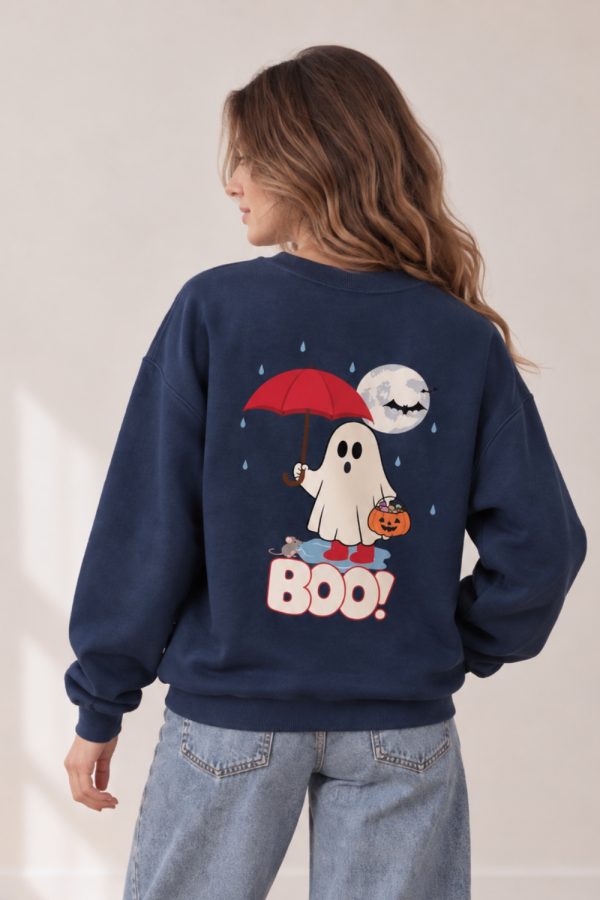 Too Cute To Spook Adult Crewneck in Navy