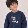 kids are magic navy and butter yellow sweatshirt